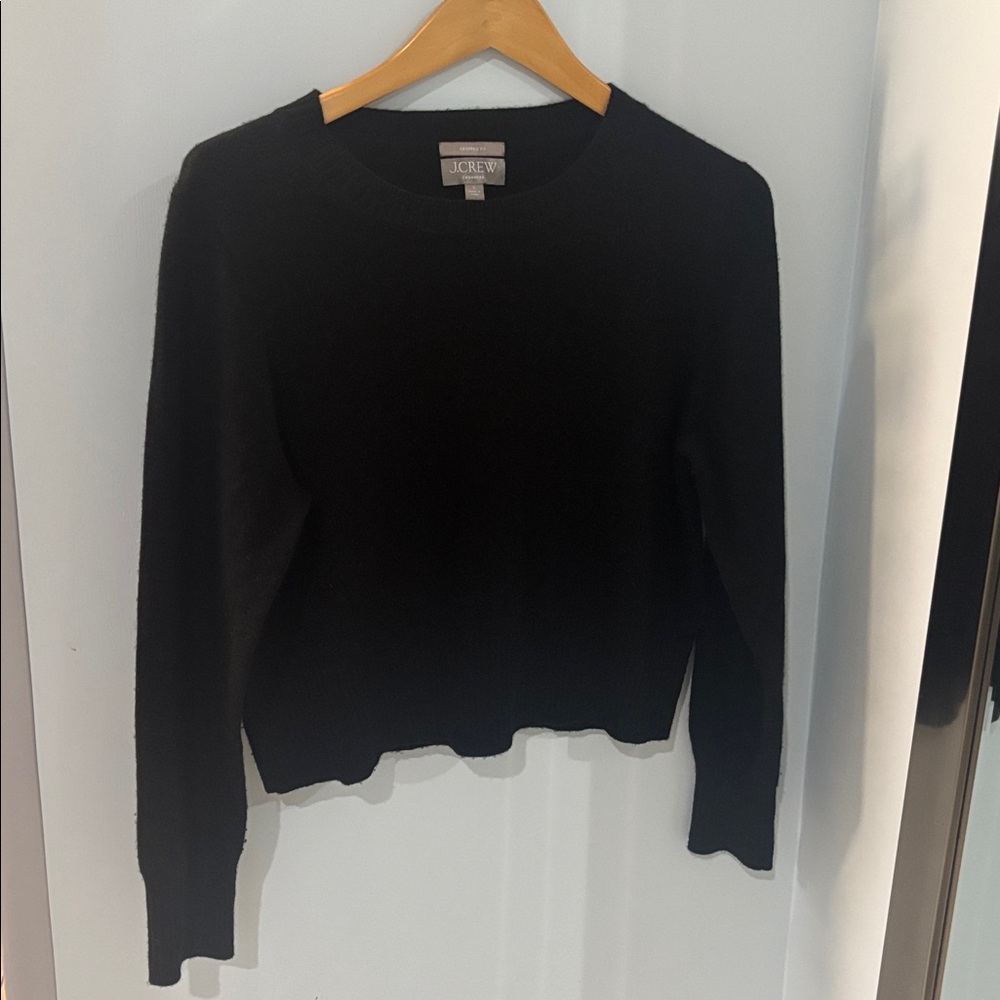 J.Crew 100% Cashmere Cropped Fit Sweater Sz Large - Picture 5 of 11